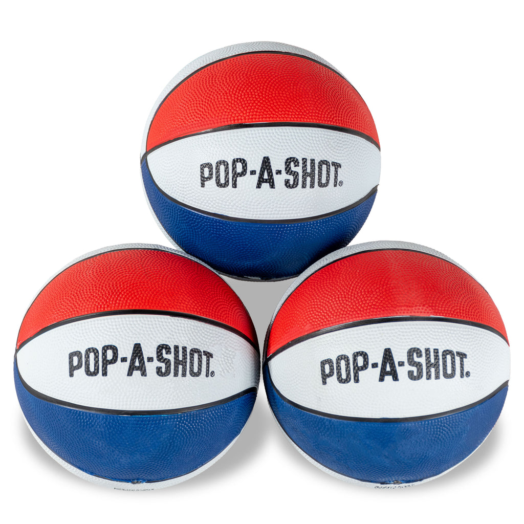 Red, White, and Blue Mini Basketballs - With Logo
